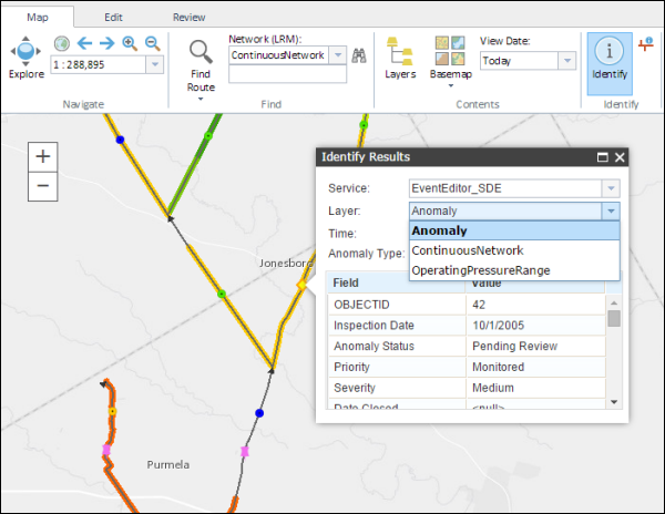 Selecting a different layer to identify